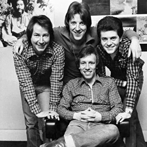 Racey pop group at the EMI offices London January 1979 P005576