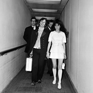Ringo Starr and wife Maureen Starkey, on their way to Nice