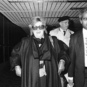 Rosemary Clooney actress arriving at Heathrow Airport November 1987