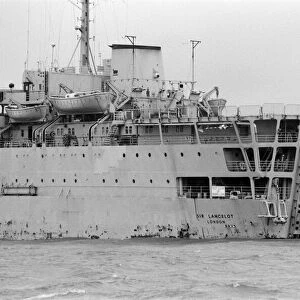 Royal Fleet auxiliary "Sir Lancelot"(pictured