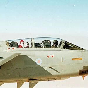 Santa Claus in a Jet Fighter