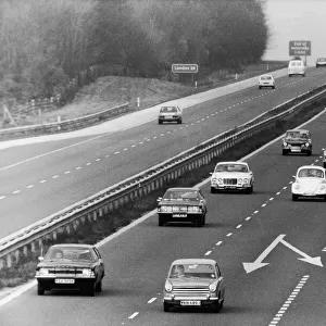 Scene on the M2 motorway after the Government and Petreol companies requested motorists