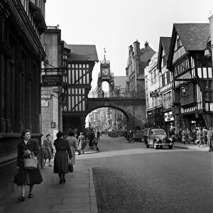 Street Scenes in and around Chester. April 1953 D1673-002
