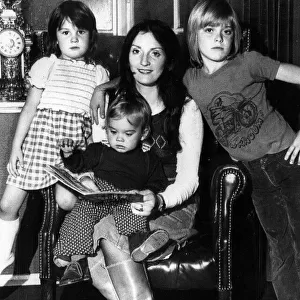 Thelma Osbourne wife of Black Sabbath singer Ozzy in 1976 with children Jessica