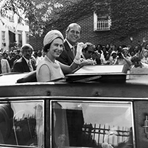 USA Tour. The Queen and The Duke of Edinburgh in Harlem, New York. 12th July 1976