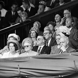 Wimbledon Championships. The Royal Box, amongst those viewing was Lady Churchill