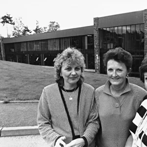 Workers of the Laura Ashley textiles factory Headquarters in in Carno