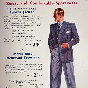 World War II Fashion 1939 mens sports jacket