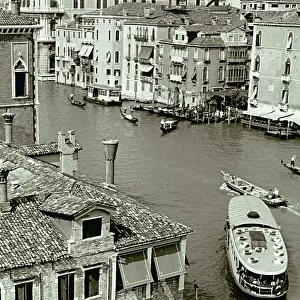 A boat on the Grand Canal, in Venice