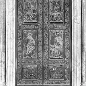 Bronze portal. Work by Antonio Averlino, called the "Filarete", placed in St. Peter's Basilica, Vatican City