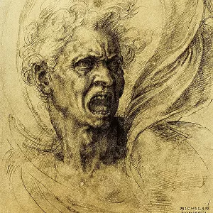 Fury, drawing by Michelangelo, Gabinetto dei Disegni e Stampe, Uffizi Gallery, Florence