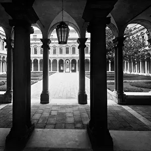 The Palladian cloister of the Fondazione Giorgio Cini on the Island of San Giorgio Maggiore in Venice