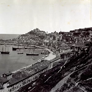 Panorama of the city of Ancona with part of the harbor