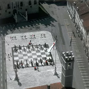 The traditional "living" chess game in Marostica