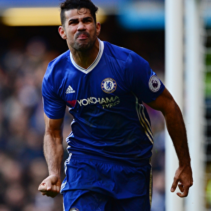 Diego Costa Scores Opening Goal: Chelsea vs. West Bromwich Albion, Premier League, Stamford Bridge, London, December 2016
