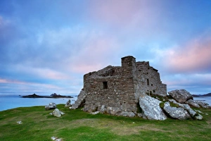 Defence Prints: 16th century fort built to defend harbour at sunset