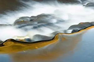 Abstract of cascade in mountain stream, Cumbria, England