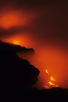 Erupted Prints: Active lava flow, Kilauea Volcano, Volcanoes N. P. Big Island, Hawaii