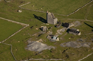 Aerial Prints: Aerial view of old abandoned lead mine