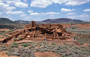 Arizona Prints: America Nth. USA Arizona. The prehistoric Sinaguan & Anasazi dwellings at Wupatki, Arizona
