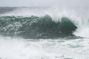 Stormy Prints: Atlantic storm waves breaking on shore