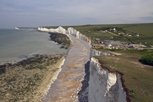 Beachy Head looking west over Birling Gap. This is a chalk headland on the south coast of England