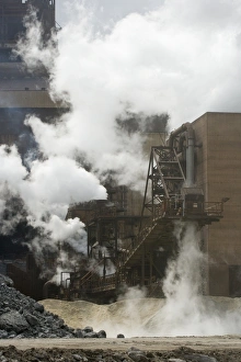 Blast furnace at steelworks, Teesside Steelworks, Redcar, Redcar and Cleveland, Teesside, North Yorkshire, England, may