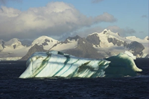 Antarctic Prints: Blue green iceberg at sea, South Orkney Islands, Southern Ocean, Antarctica
