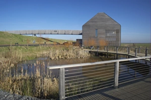Boardwalks Prints: Boardwalk and visitor centre, Welney W