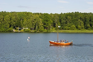 Vessel Prints: Boat on lake, Lake Hjalmaren, Sodermanland, Sweden, august