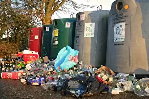 Christmas Prints: Bottlebanks for glass recycling