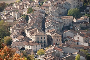 Medieval Prints: Buildings in medieval bastide town