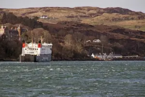 Ship Prints: The Caledonian MacBrayne ferry Finlaggan arriving at Port Askaig on Islay