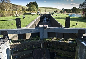 Canal lock built from iron because of sandy soil conditions, Beeston Iron Lock, Shropshire Union Canal, Beeston