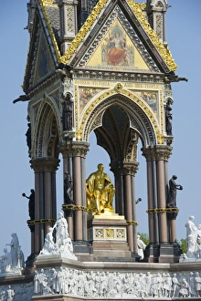 Golden Prints: Canopy and gilded memorial statue of Prince Albert