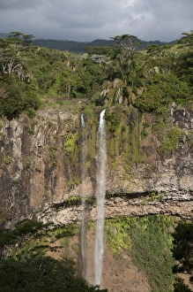 Chamarel Waterfall from St. Denis and Viande Salee Rivers, Black River Gorges N. P. Black River District, West Mauritius