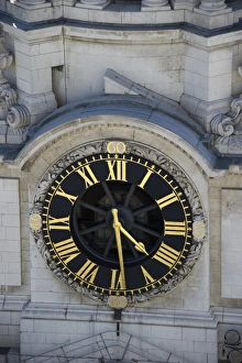Places Prints: Clock on clock tower of city cathedral