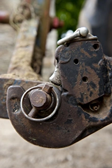 Lift Prints: Close-up of lift arms on farm tractor, Cumbria, England, august