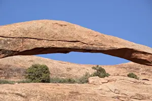 Erosion Prints: Close-up of the middle section of Landscape Arch in Arches National Park, Utah