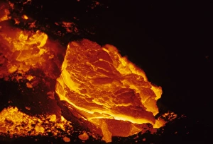 Heimaey Prints: Close-up of red-hot lava, Eldfell Volcano, Heimaey, Westmann Isles, Iceland, 1973