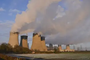 Industry Prints: Cooling towers of coal-powered and 1