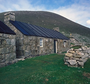 Cottage Prints: Cottage, Village bay on Hirta, St Kilda, Hebrides, Scotalnd