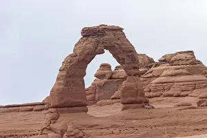 Erosion Prints: Delicate Arch viewed from lower Delicate Arch viewpoint car park - Arches National Park Utah