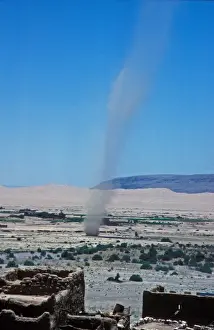 Winds Prints: Dust Storms Dust Devil coming in from the empty quarter / North Yemen