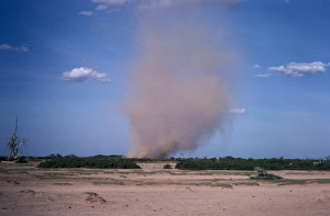 Winds Prints: Dust Storms Dust Devil - Tsavo National Park, Kenya