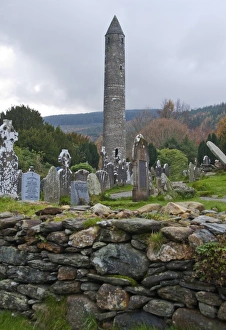 County Prints: Early Medieval monastic building and graveyard