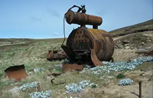 Falkland Prints: Falklands Remains of shore based Whaling Station on New Island - Falklands