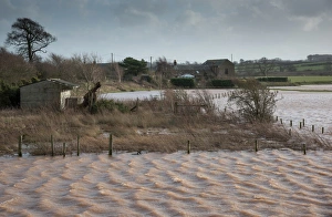 Flood Prints: Flooded farmland, near Wigton, Cumbria, England, January