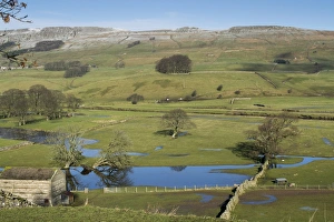 Flood Prints: Floodwater on pasture in valley farmland