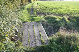 Foot Paths Prints: Footpath with footbridge over ditch